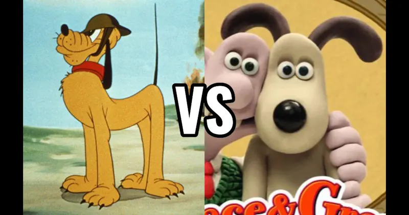 Gromit (Wallace & Gromit) vs. Pluto (Disney)