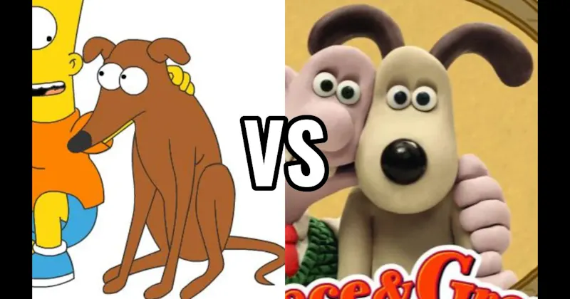 Gromit (Wallace & Gromit) vs. Santa's Little Helper (The Simpsons)