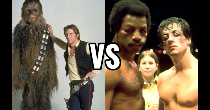 Han Solo & Chewbacca (Star Wars) vs. Rocky Balboa & Apollo Creed (Rocky)