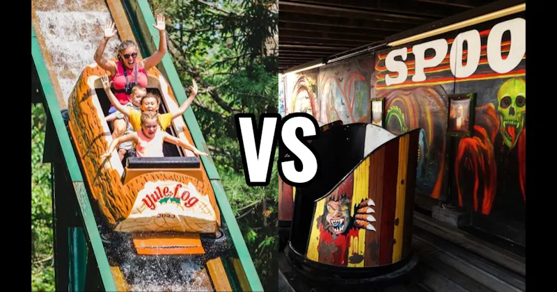 Haunted Dark Ride vs. Log Flume