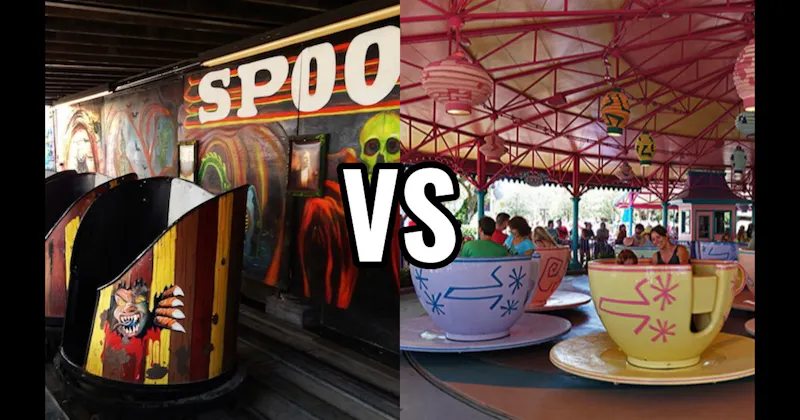 Haunted Dark Ride vs. Tea Cups
