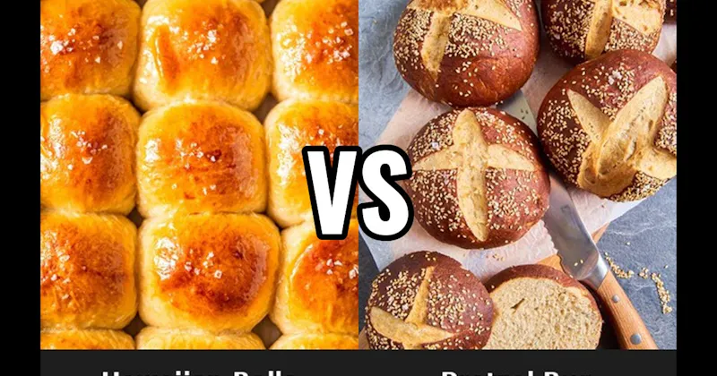 Hawaiian Rolls vs. Pretzel Bun