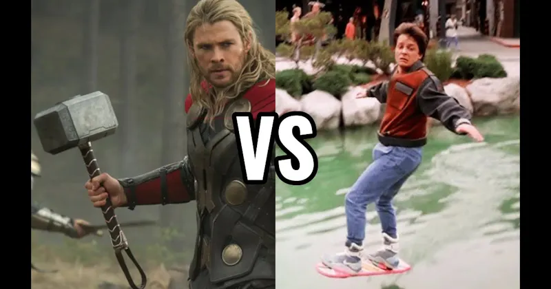 Hoverboard (Back to the Future II) vs. Mjolnir (Thor)