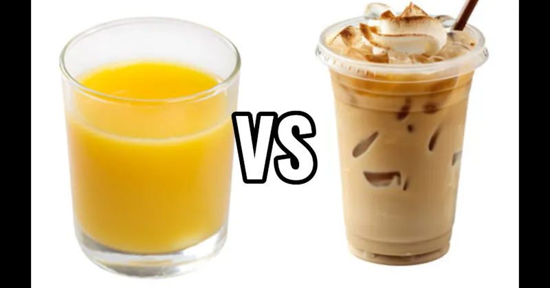 Iced Coffee vs. Orange Juice