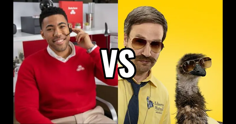 Jake from State Farm vs. LiMu Emu (Liberty Mutual)