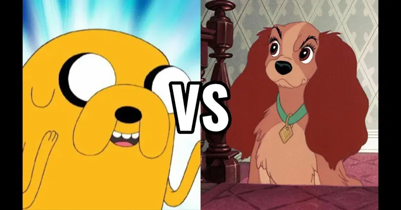 Jake the Dog (Adventure Time) vs. Lady (Lady and the Tramp)