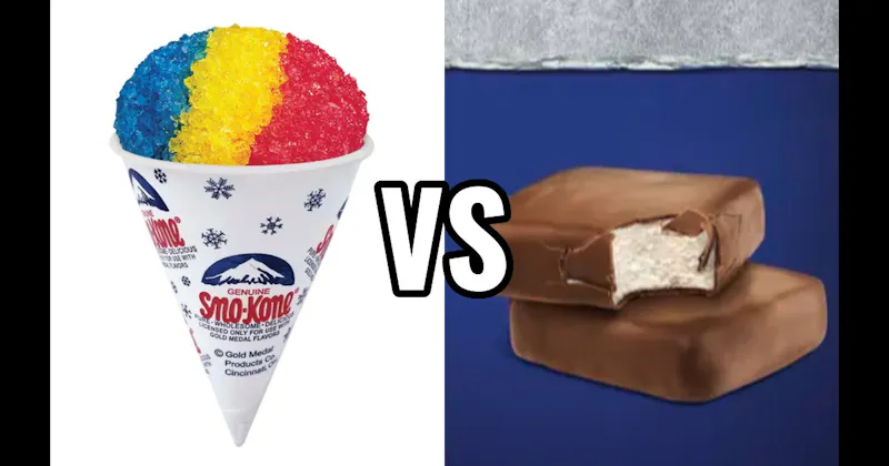 Klondike Bars vs. Snow Cones