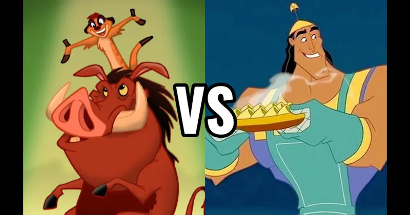 Kronk (Emperor’s New Groove) vs. Timon & Pumbaa (Lion King)