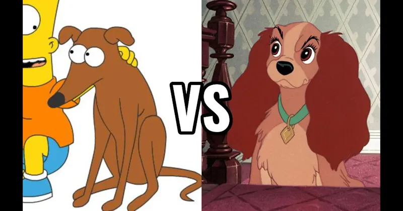 Lady (Lady and the Tramp) vs. Santa's Little Helper (The Simpsons)