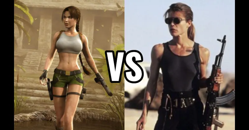 Lara Croft (Tomb Raider) vs. Sarah Connor (Terminator / T2)