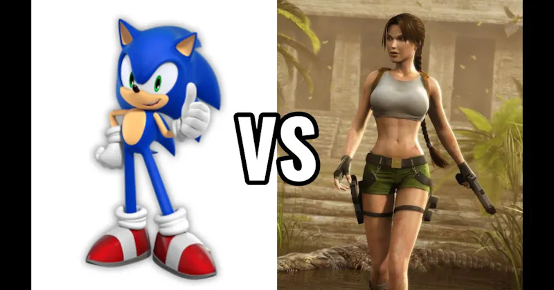 Lara Croft (Tomb Raider) vs. Sonic the Hedgehog 