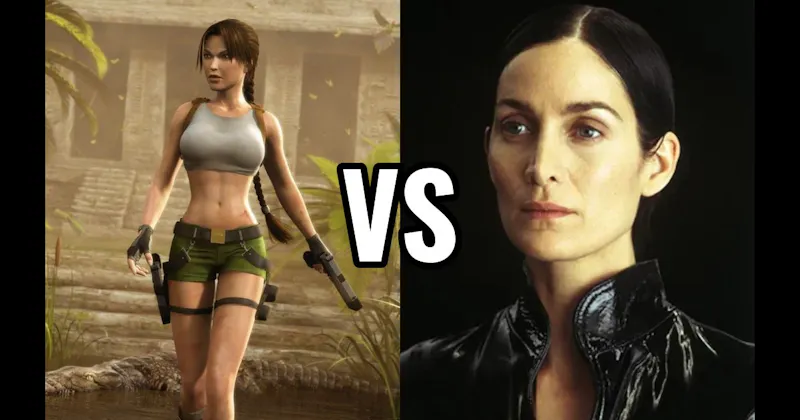 Lara Croft (Tomb Raider) vs. Trinity (The Matrix)