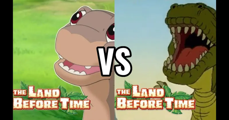 Littlefoot (Land Before Time) vs. Sharptooth