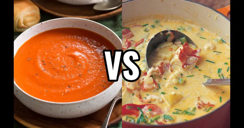 Lobster Bisque vs. Tomato Soup