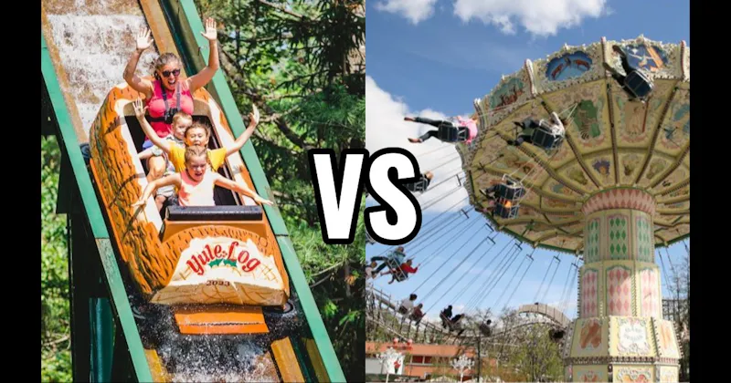 Log Flume vs. Swing Ride