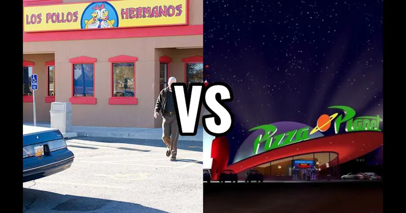 Los Pollos Hermanos (Breaking Bad) vs. Pizza Planet (Toy Story)