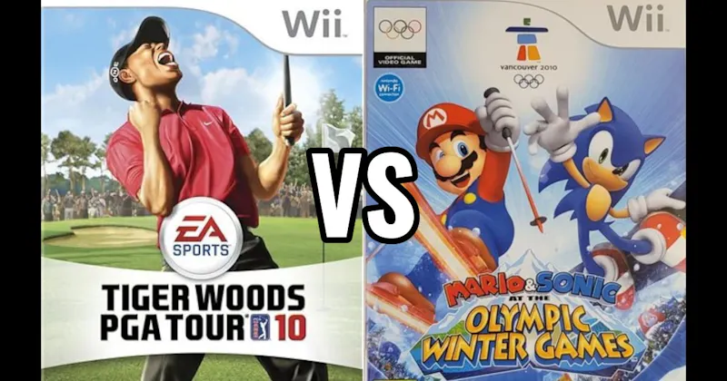 Mario & Sonic at the Olympic Winter Games vs. Tiger Woods PGA Tour 10
