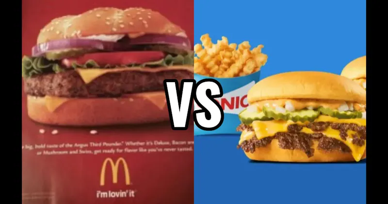 McDonald’s Quarter Pounder vs. Sonic Drive-In SONIC Cheeseburger