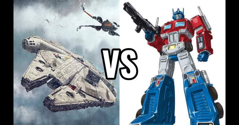 Millennium Falcon (Star Wars) vs. Optimus Prime (Transformers)