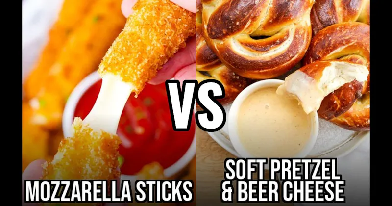 Mozzarella Sticks vs. Soft Pretzel & Beer Cheese