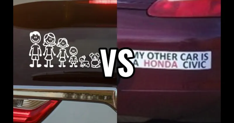 My Other Car Is a ___ vs. Stick Figure Family