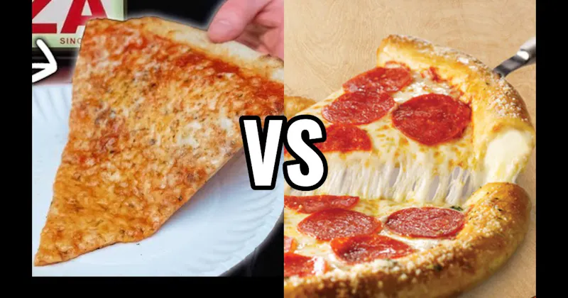 New York Style Pizza vs. Stuffed Crust Pizza