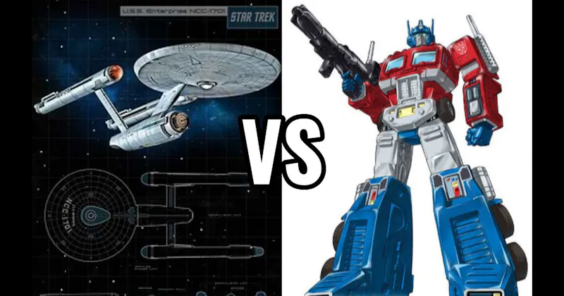 Optimus Prime (Transformers) vs. USS Enterprise (Star Trek)