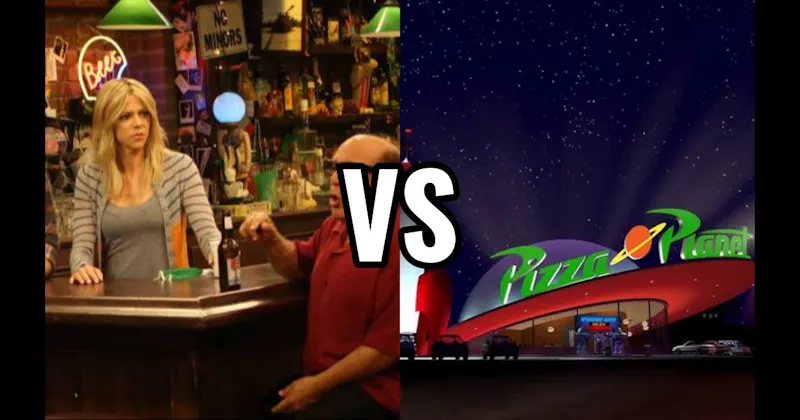 Paddy’s Pub (It’s Always Sunny in Philadelphia) vs. Pizza Planet (Toy Story)