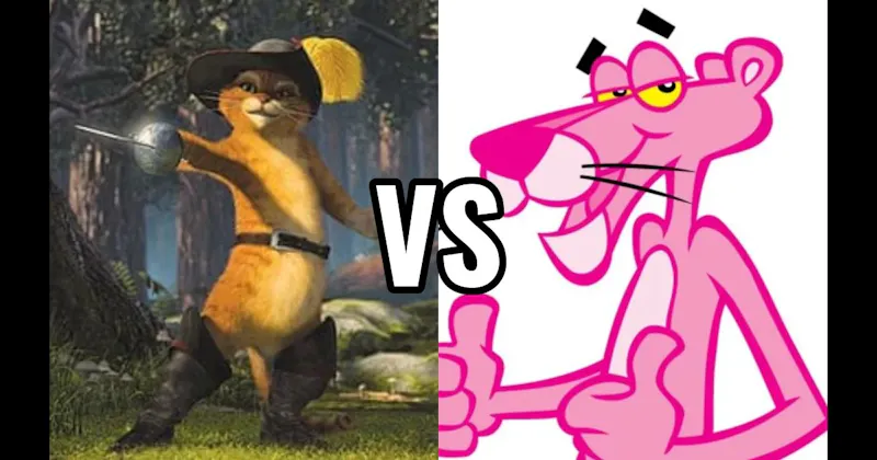 Pink Panther vs. Puss in Boots (Shrek)