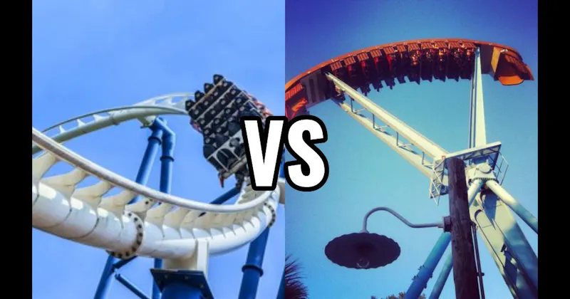Pirate Ship vs. Steel Roller Coaster
