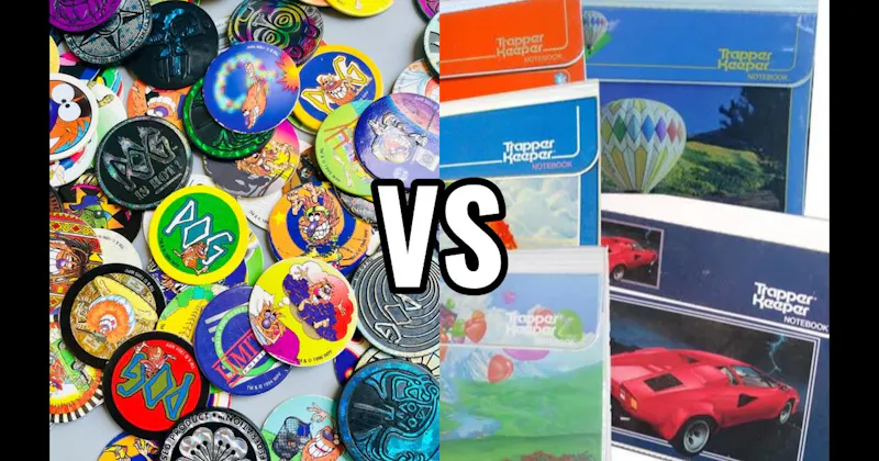 Pogs vs. Trapper Keeper