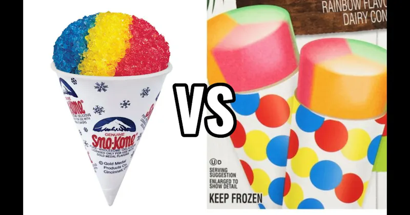 Push Pops vs. Snow Cones
