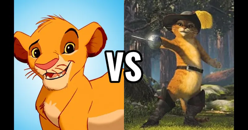 Puss in Boots (Shrek) vs. Simba (Lion King)
