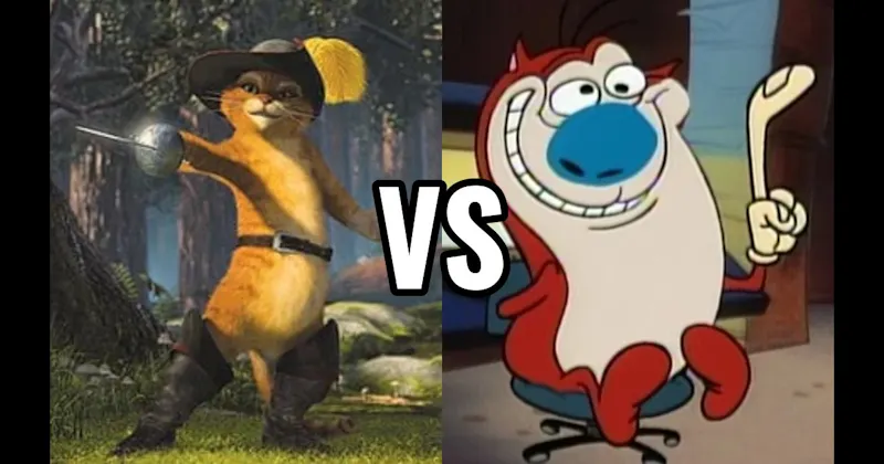 Puss in Boots (Shrek) vs. Stimpy (Ren & Stimpy Show)