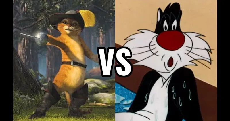 Puss in Boots (Shrek) vs. Sylvester (Looney Tunes)