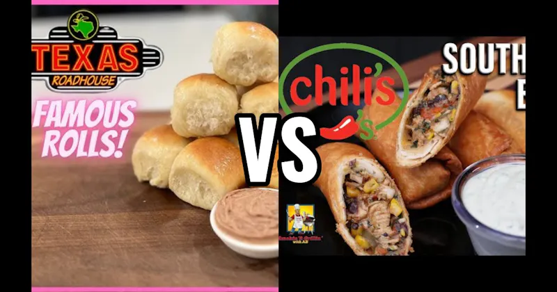 Rolls & Cinnamon Butter (Texas Roadhouse) vs. Southwestern Eggrolls (Chili’s)