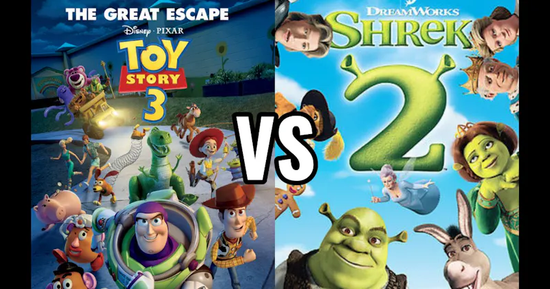 Shrek 2 (2004) vs. Toy Story 3 (2010)