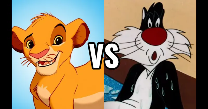 Simba (Lion King) vs. Sylvester (Looney Tunes)