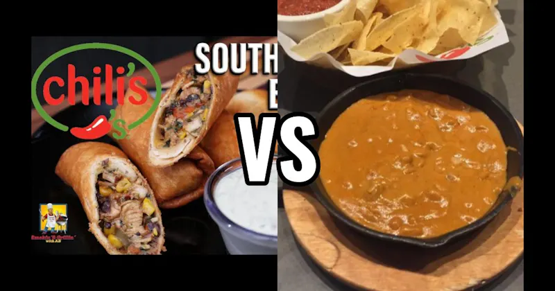 Skillet Queso (Chili’s) vs. Southwestern Eggrolls (Chili’s)