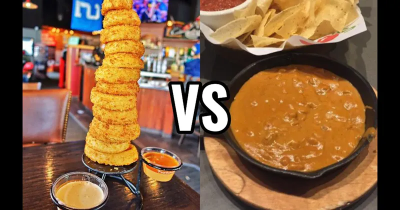Skillet Queso (Chili’s) vs. Towering Onion Rings (Red Robin)