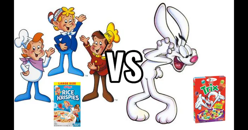 Snap, Crackle, and Pop vs. Trix Rabbit