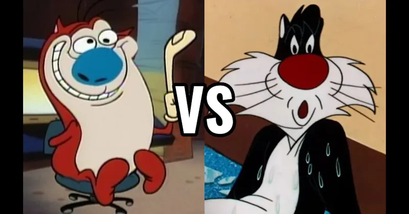 Stimpy (Ren & Stimpy Show) vs. Sylvester (Looney Tunes)