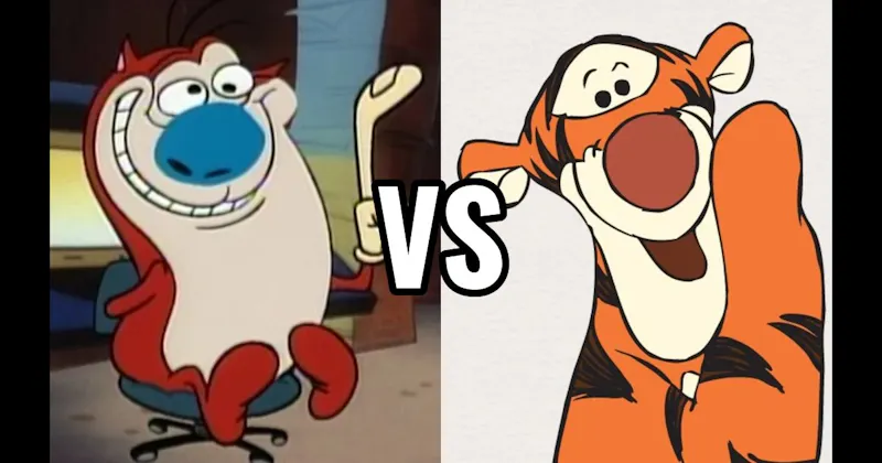 Stimpy (Ren & Stimpy Show) vs. Tigger (Winnie the Pooh)