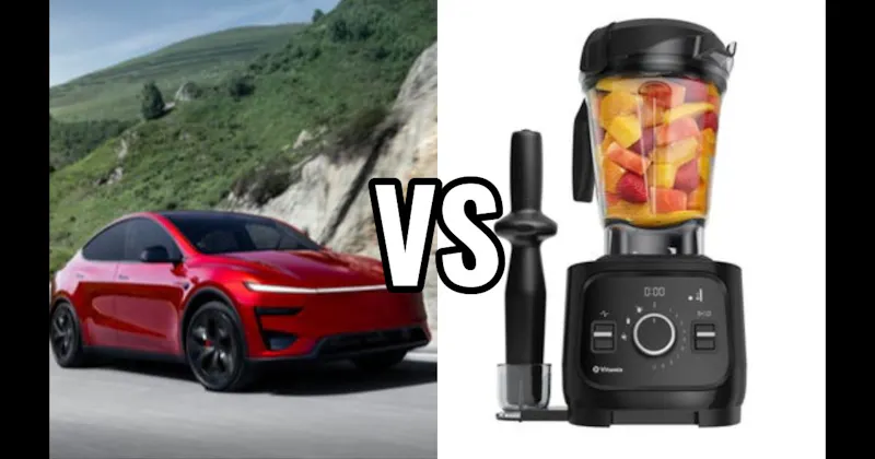 TESLA MODEL Y vs. VITAMIX BLENDER