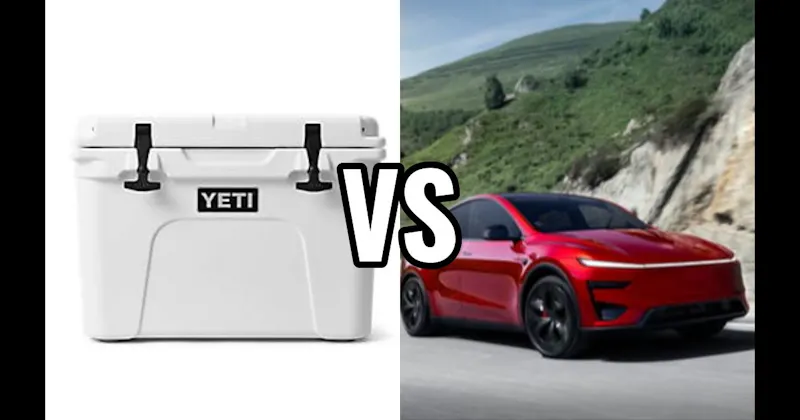 TESLA MODEL Y vs. YETI COOLER