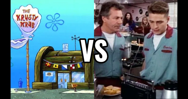 The Krusty Krab (SpongeBob SquarePants) vs. The Peach Pit (Beverly Hills 90210)