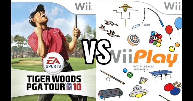 Tiger Woods PGA Tour 10 vs. Wii Play