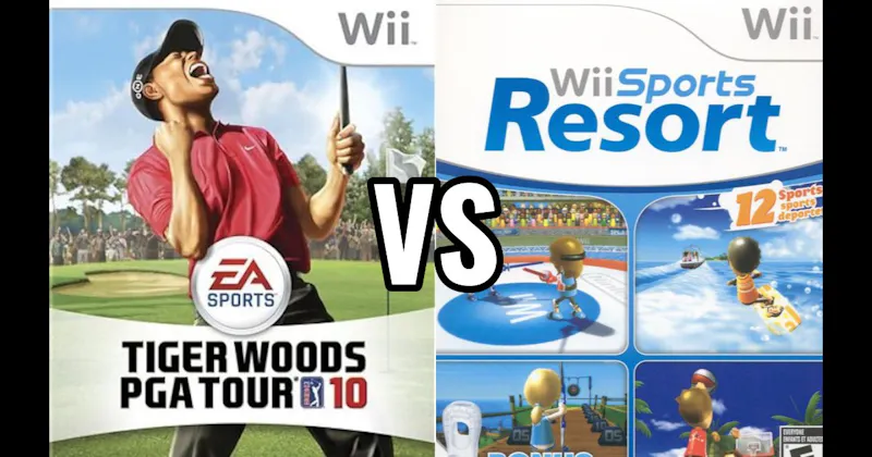 Tiger Woods PGA Tour 10 vs. Wii Sports Resort