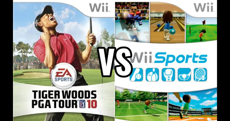 Tiger Woods PGA Tour 10 vs. Wii Sports