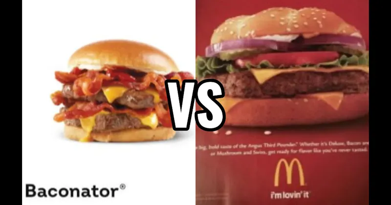  Wendy’s Baconator vs. McDonald’s Quarter Pounder